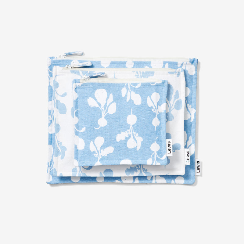 Zip Pouch Set - Radish | Sky