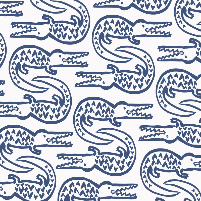 Wallpaper - Alligator | Denim