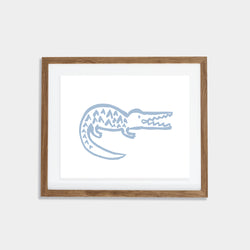 Alligator Print - Bay Blue
