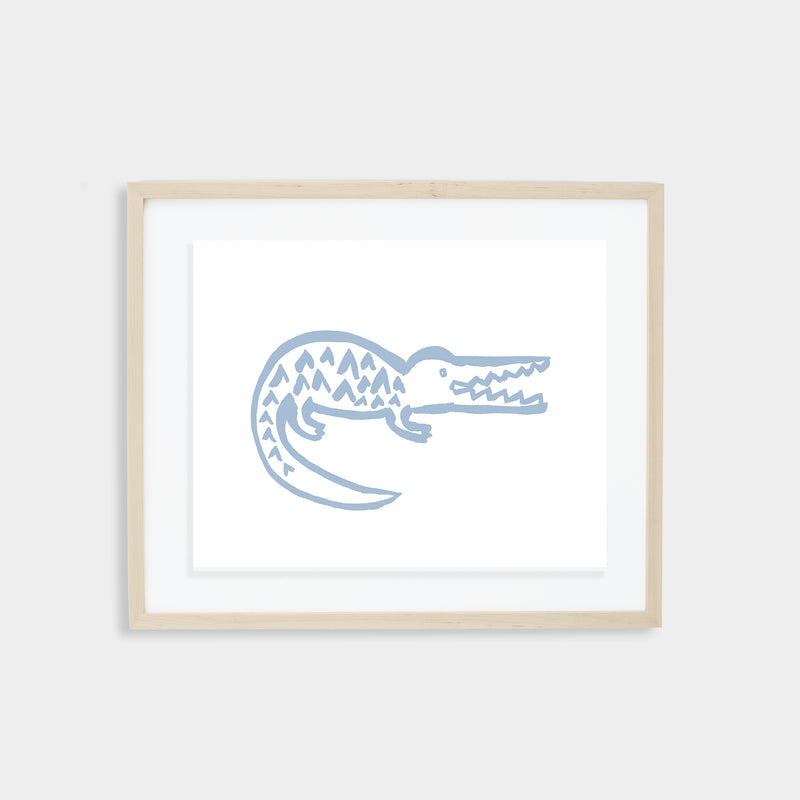Alligator Print - Bay Blue