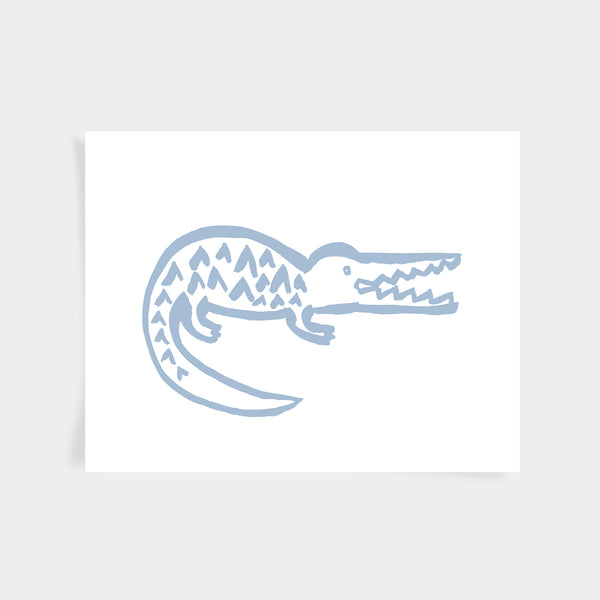 Alligator Print - Bay Blue