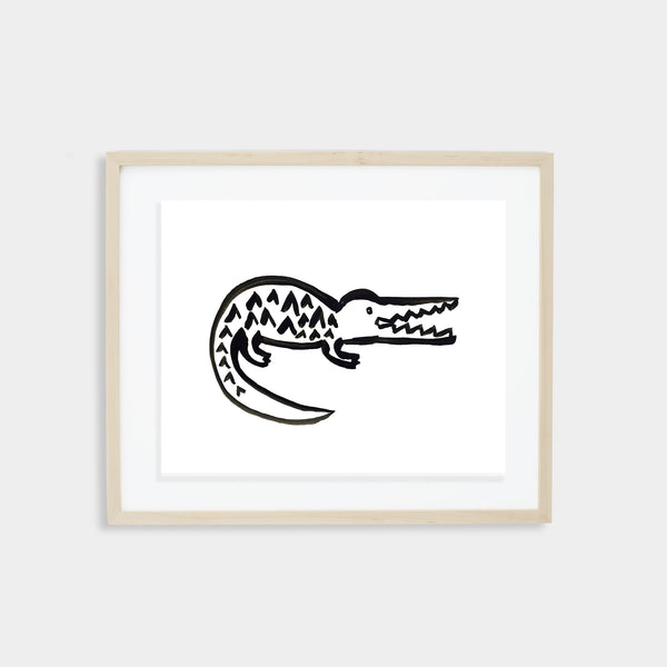Alligator Print - Black