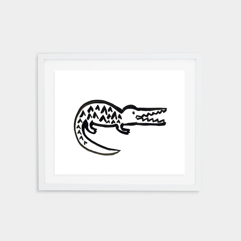 Alligator Print - Black