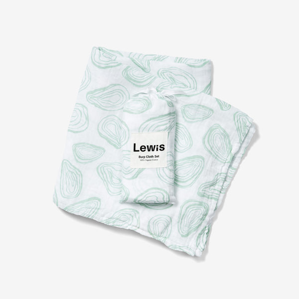 Swaddle + Burp Cloth Set - Oyster | Agave